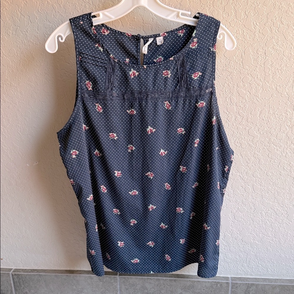 Frenchi Sleeveless Floral Blouse